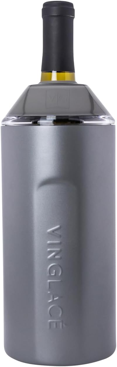 Wine Bottle Chiller- Portable Champagne Insulator- Stainless Steel Wine Cooler Sleeve - Keeps Wine Cold (Stainless Steel)