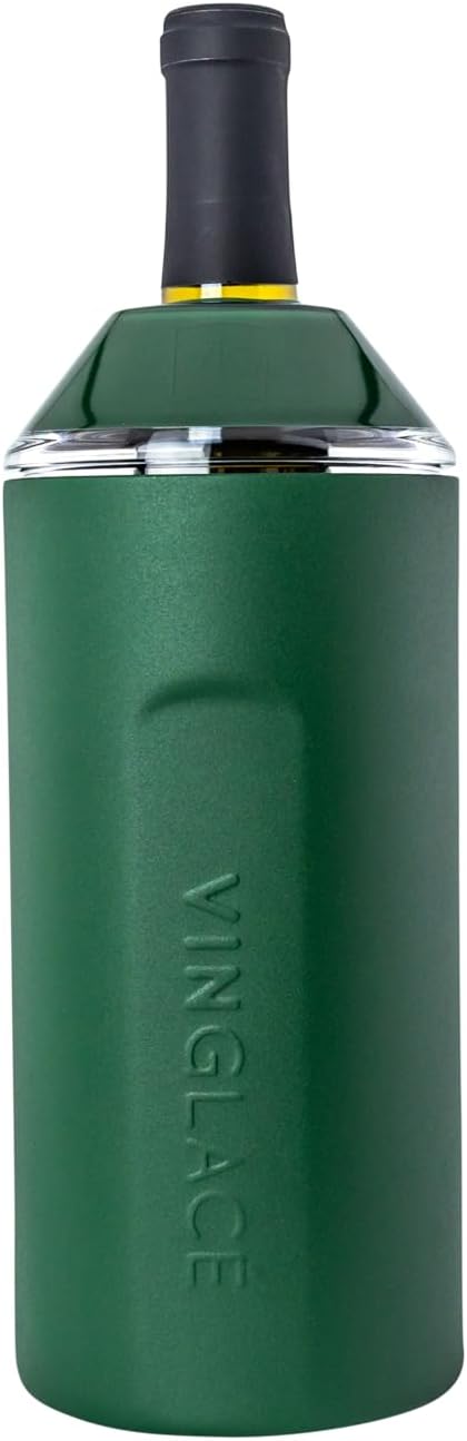 Wine Bottle Chiller- Portable Champagne Insulator- Stainless Steel Wine Cooler Sleeve - Keeps Wine Cold (Stainless Steel)