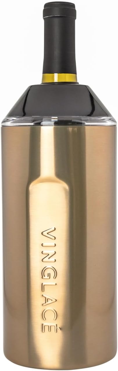 Wine Bottle Chiller- Portable Champagne Insulator- Stainless Steel Wine Cooler Sleeve - Keeps Wine Cold (Stainless Steel)