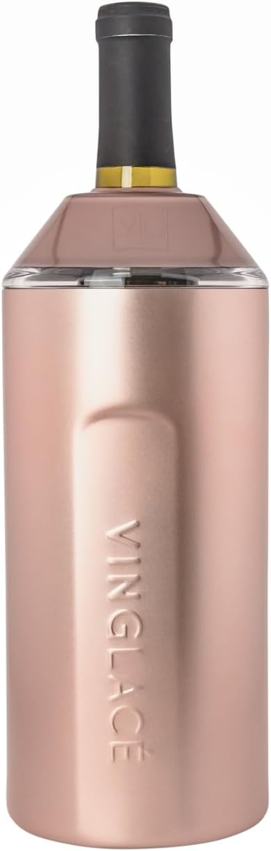 Wine Bottle Chiller- Portable Champagne Insulator- Stainless Steel Wine Cooler Sleeve - Keeps Wine Cold (Stainless Steel)