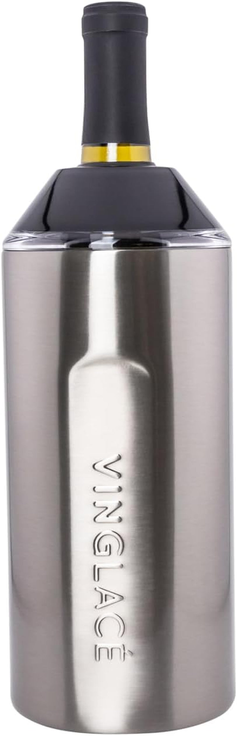 Wine Bottle Chiller- Portable Champagne Insulator- Stainless Steel Wine Cooler Sleeve - Keeps Wine Cold (Stainless Steel)